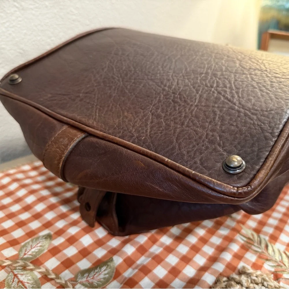 NEW Moor and Giles Benedict Weekend Bag in Titan Milled Brown - Picture 14 of 16